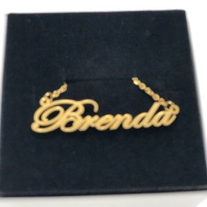 14K Gold Plated Name Necklace  - Brenda